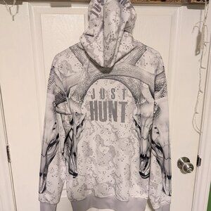 Ladies White Sweater Camo